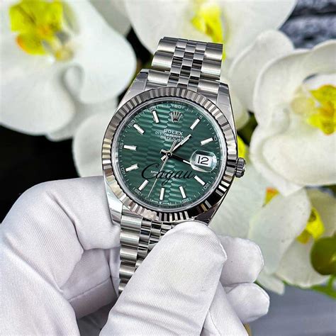 rolex datejust 41mm green motif|new Rolex Datejust 41 2021.